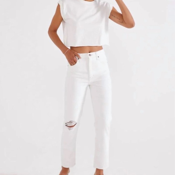 Etica Denim - Ética Vintage White Finn Slim Straight Ankle Jeans Size 31 Vintage White